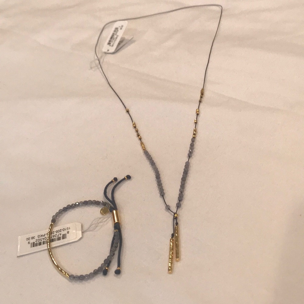 Gorjana Iolite necklace and bracelet set